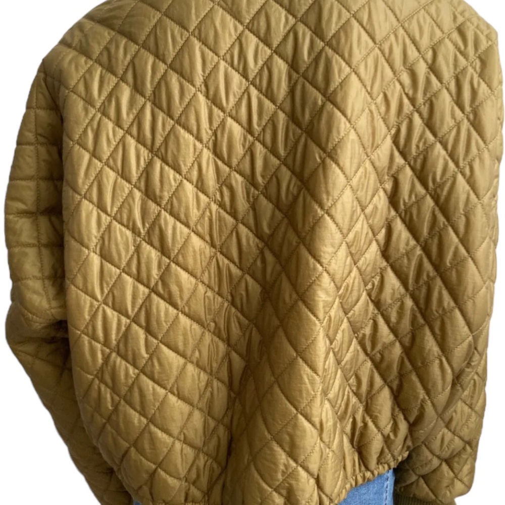 SOLD Free People Moss / Olive Green Easy Quilted Oversized Jacket Size Small - Picture 7 of 11